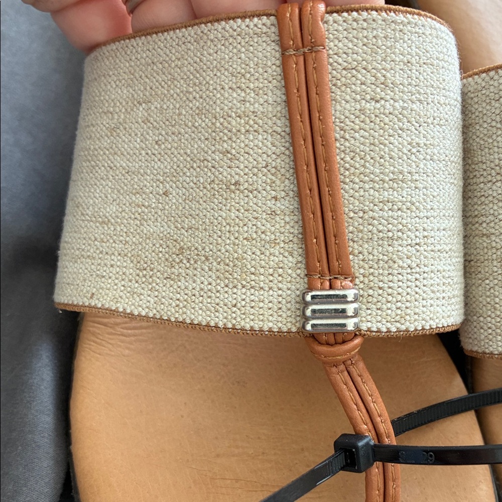 Isabel Espadrilla Thong Slide Sandals - Natural/Tan Made in Spain - Picture 5 of 6